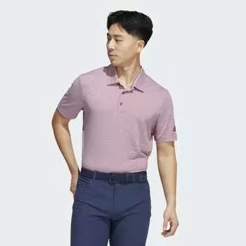 Мужская рубашка adidas Ottoman Stripe Polo Shirt (бургундий)