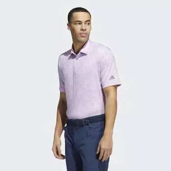 Мужская рубашка adidas Prisma-Print Polo Shirt (Фиолетовая)