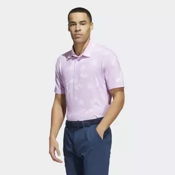 Мужская рубашка adidas Splatter-Print Polo Shirt (Фиолетовая)