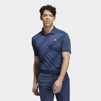 Мужская рубашка adidas Statement Print Polo Shirt (Синяя)