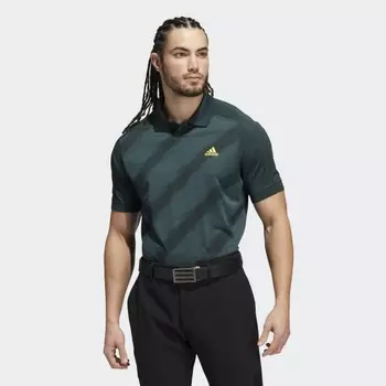 Мужская рубашка adidas Statement Print Polo Shirt (Зеленая)