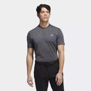 Мужская рубашка adidas Textured Stripe Polo Shirt (Черная)