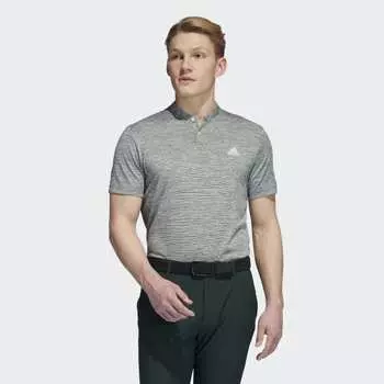 Мужская рубашка adidas Textured Stripe Polo Shirt (Зеленая)