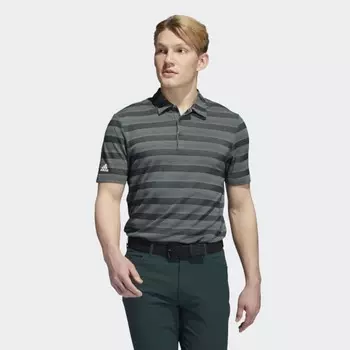 Мужская рубашка adidas Two-Color Striped Polo Shirt (Зеленая)