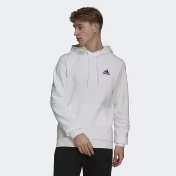 Мужская толстовка adidas Essentials Fleece Hoodie (Белая)