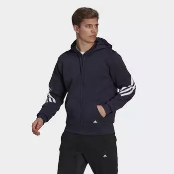 Мужская толстовка adidas Sportswear Future Icons 3-Stripes Hoodie (Синяя)