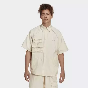 Мужские adidas Reveal Short Sleeve Overshirt (Бежевые)
