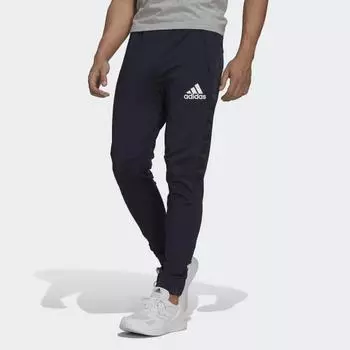 Мужские брюки adidas AEROREADY Designed To Move Sport Motion Logo Pants (Синие)