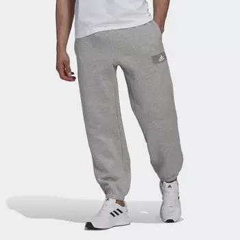 Мужские брюки adidas Essentials FeelVivid Cotton fleece Straight Leg Sweat Pants (Серые)