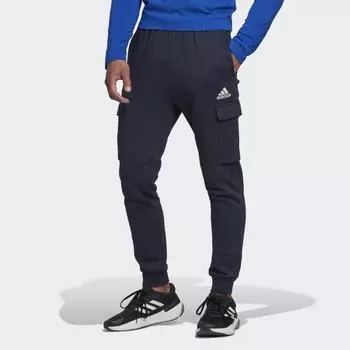 Мужские брюки adidas Essentials Fleece Regular Tapered Cargo Pants (Синие)