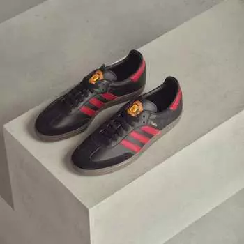 Мужские кроссовки adidas Samba Manchester United Shoes (Черные)