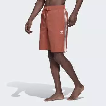 Мужские шорты adidas Adicolor 3-Stripes Board Shorts (Коричневые)
