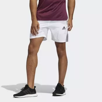 Мужские шорты adidas AEROREADY 3-Stripes 8-Inch Shorts (Белые)