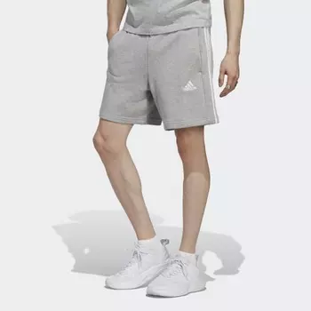Мужские шорты adidas Essentials French Terry 3-Stripes Shorts (Серые)