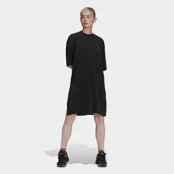 Женская футболка adidas Adicolor PlissГ© Tee Dress (Черная)