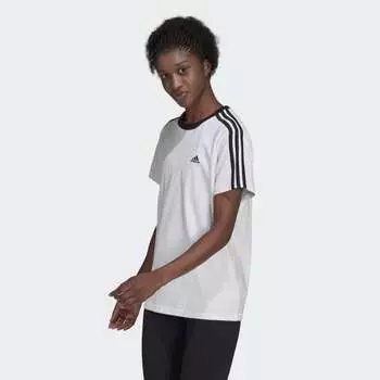 Женская футболка adidas Essentials 3-Stripes Tee (Белая)