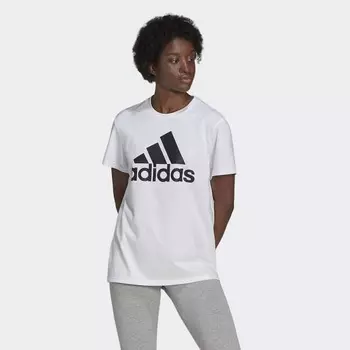 Женская футболка adidas ESSENTIALS LOGO BOYFRIEND TEE (Белая)