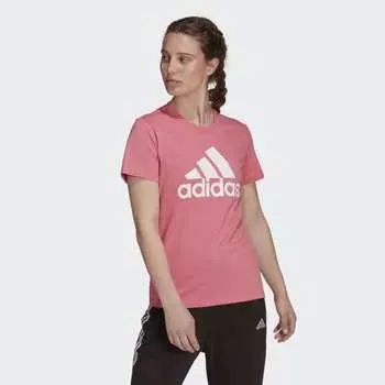Женская футболка adidas Essentials Logo Tee (Розовая)