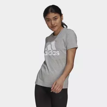 Женская футболка adidas Essentials Logo Tee (Серая)