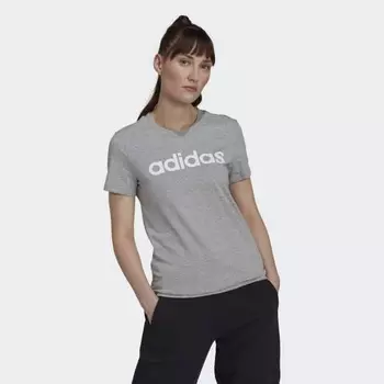 Женская футболка adidas Essentials Slim Logo Tee (Серая)