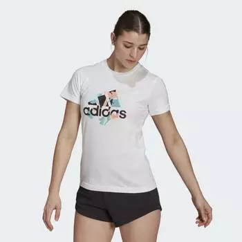 Женская футболка adidas Floral Graphic Tee (Белая)