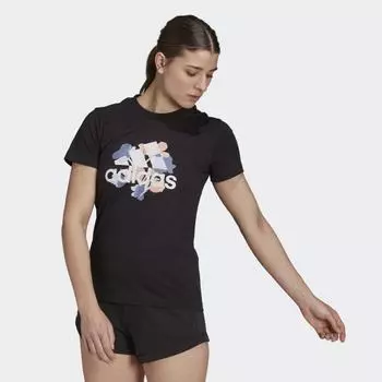 Женская футболка adidas Floral Graphic Tee (Черная)