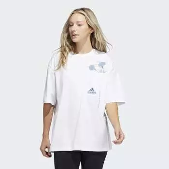 Женская футболка adidas Floral Pocket Tee (Белая)