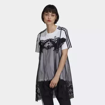 Женская футболка adidas Lace Tee Dress (Белая)