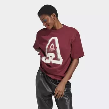 Женская футболка adidas Large A Graphic Tee (бургундий)