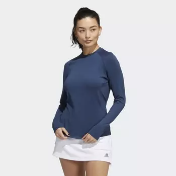 Женская футболка adidas Long Sleeve Crew Tee (Синяя)