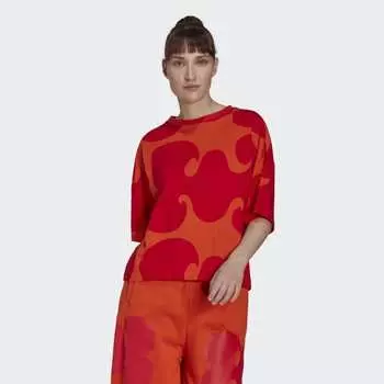 Женская футболка adidas Marimekko Tee (Оранжевая)