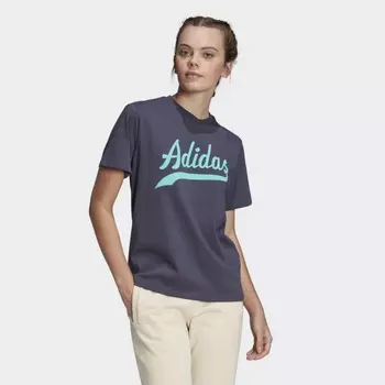 Женская футболка adidas Modern B-Ball Tee (Синяя)