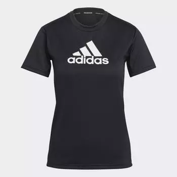 Женская футболка adidas Primeblue Designed 2 Move Logo Sport Tee (Черная)