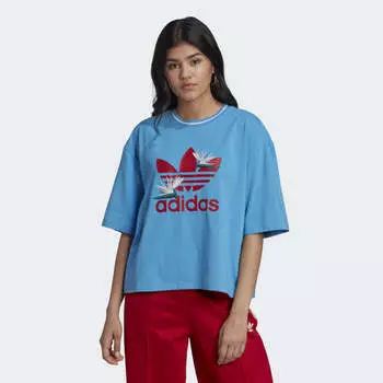 Женская футболка adidas Thebe Magugu Loose Tee (Синяя)