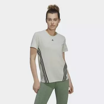 Женская футболка adidas Train Icons 3-Stripes Tee (Зеленая)