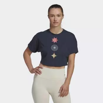 Женская футболка adidas Train Icons Print Tee (Синяя)