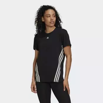 Женская футболка adidas Trainicons 3-Stripes Tee (Черная)