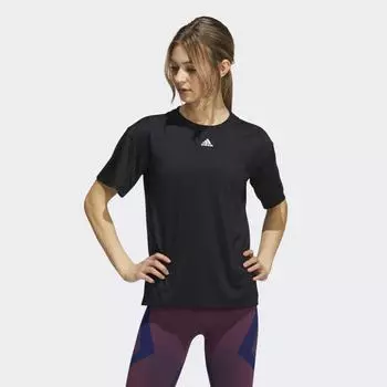 Женская футболка adidas Training 3-Stripes AEROREADY Tee (Черная)
