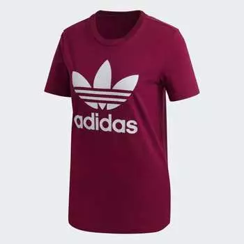 Женская футболка adidas Trefoil Tee (бургундий)