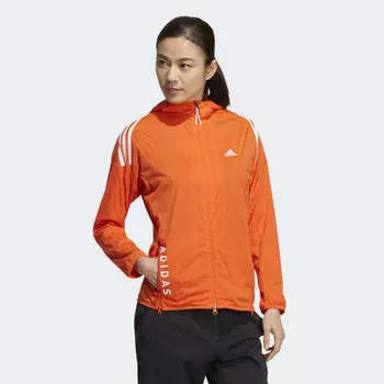 Женская куртка adidas WIND.RDY 3-Stripes Long Sleeve Jacket (Оранжевая)