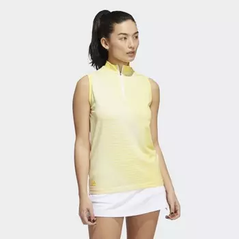 Женская рубашка adidas Primeknit Sleeveless Polo Shirt (Желтая)