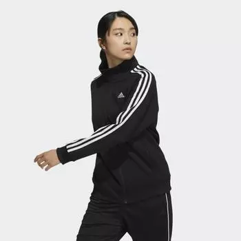 Женская спортивная куртка adidas 3-Stripes Doubleknit Track Top (Черная)