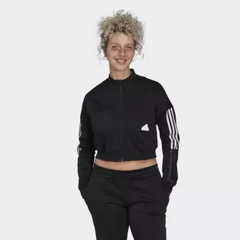Женская спортивная куртка adidas Cropped Track Top (Черная)