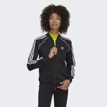 Женская спортивная куртка adidas PRIMEBLUE SST TRACK JACKET (Черная)