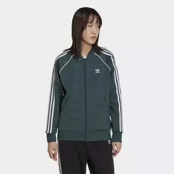 Женская спортивная куртка adidas PRIMEBLUE SST TRACK JACKET (Зеленая)