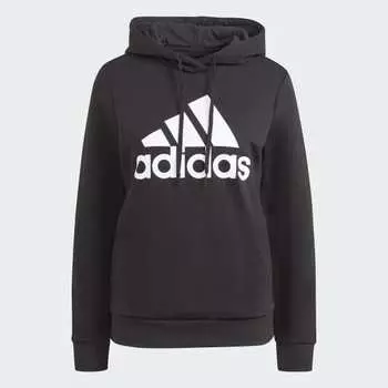 Женская толстовка adidas Essentials Logo Fleece Hoodie (Черная)