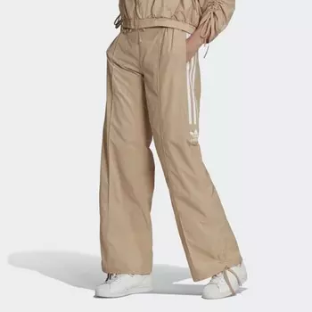 Женские брюки adidas 3-Stripes High-Rise Ruched Pants (Бежевые)