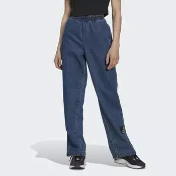Женские брюки adidas Mid Waist Denim Pants (Синие)