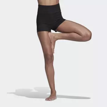 Женские леггинсы adidas Yoga Essentials High-Waisted Short Leggings (Черные)