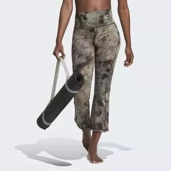 Женские леггинсы adidas Yoga Studio Earth Flared 7/8 Leggings (Бежевые)
